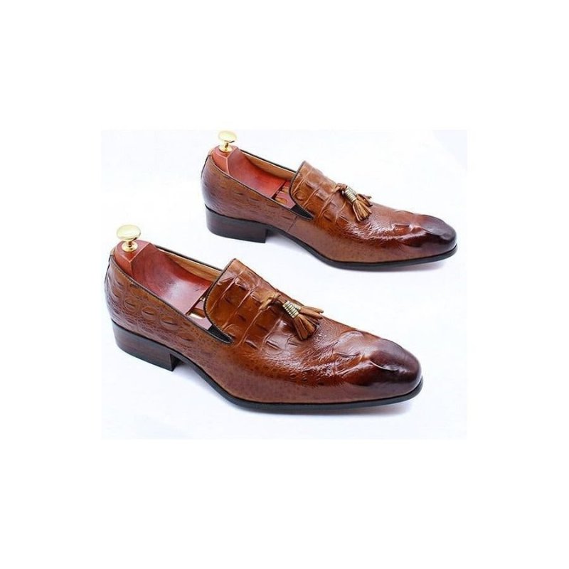 Pánske Mokasíny Slip On Strapce - Káva