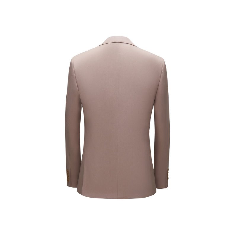 Pánske Obleky Skinny Zipper Fly 3-dielny Oblek - Hnedá