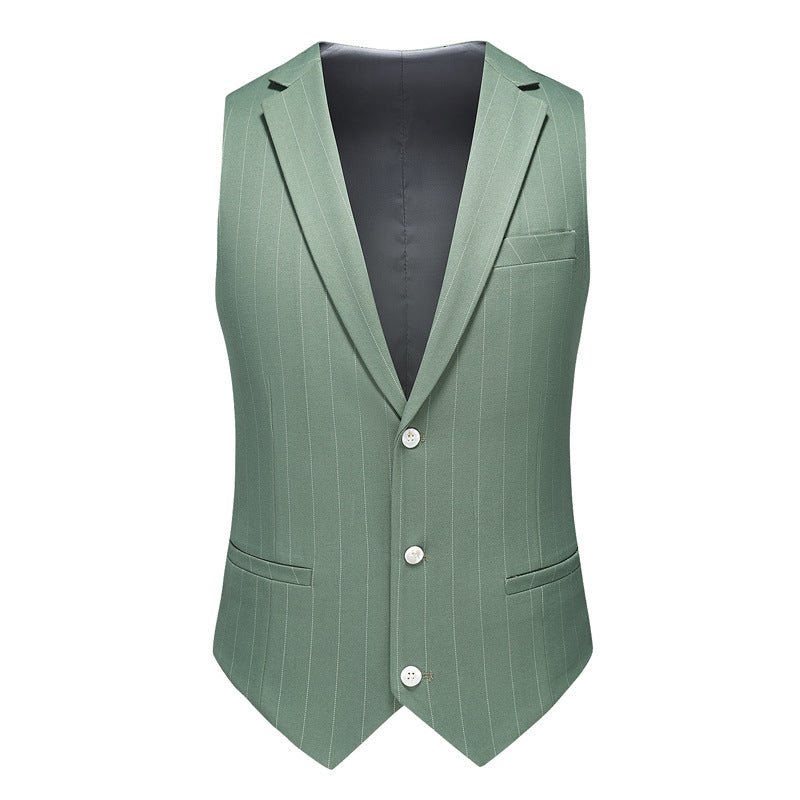 Pánske Obleky Skinny Zipper Fly 3-dielny Oblek - Zelená