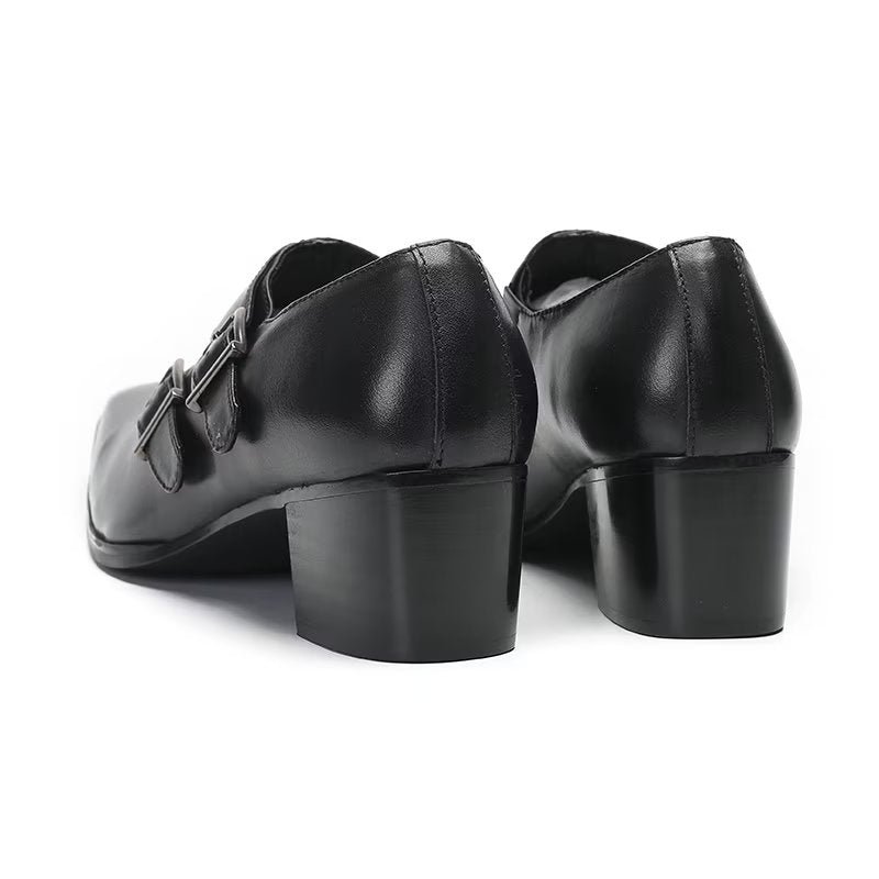 Pánske Spoločenské Topánky Exotické Monkstrap - Čierna 