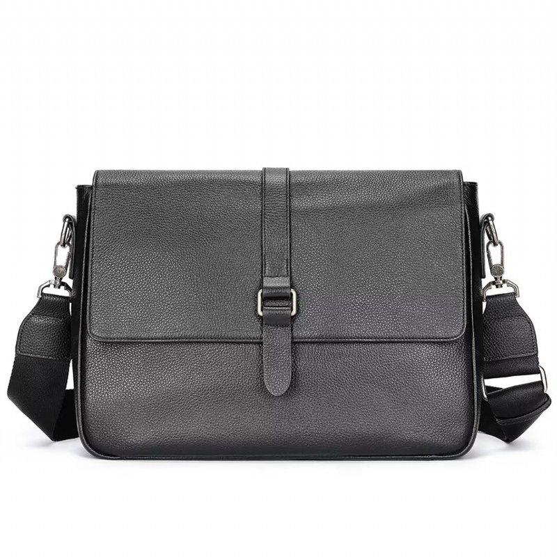 Pánske Tašky Cez Rameno Executive Elite Alligator Leather Bag - Čierna