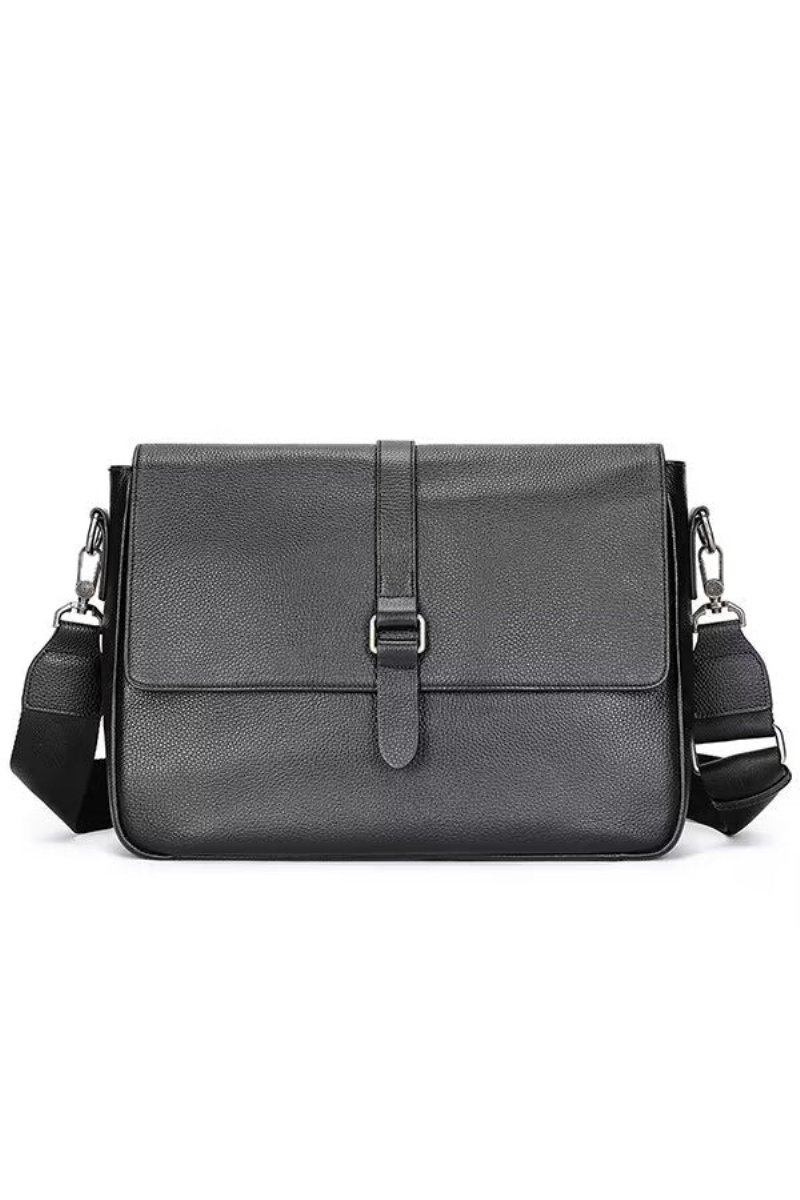 Pánske Tašky Cez Rameno Executive Elite Alligator Leather Bag - Čierna
