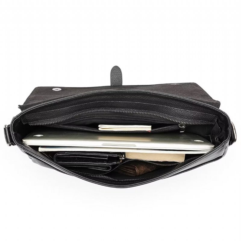 Pánske Tašky Cez Rameno Executive Elite Alligator Leather Bag - Čierna