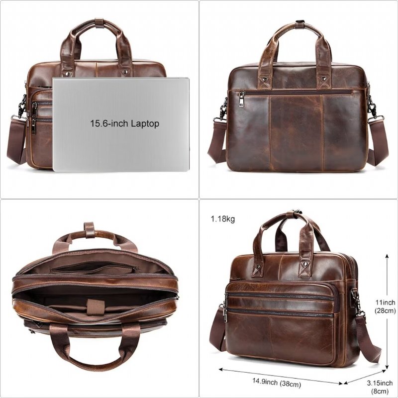 Pánske Tašky Cez Rameno Urbane Alligator Leather Tote - Čierna