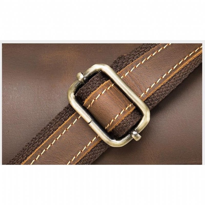Pánske Tašky Cez Rameno Štýlová Cestovná Crossbody Taška Na Zips - Káva