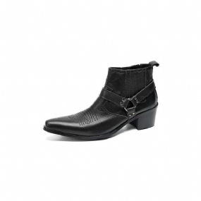 Pánske Čižmy Luxusné Spoločenské Členkové Serpent Black