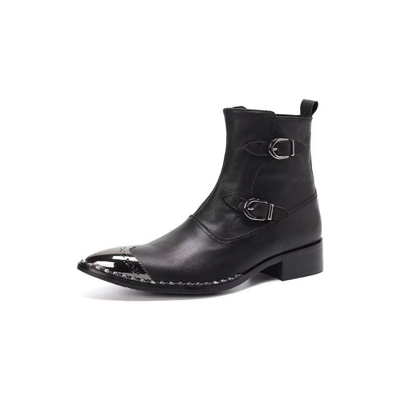 Pánske Čižmy Na Zips Členkové Elegantná Obuv Essential
